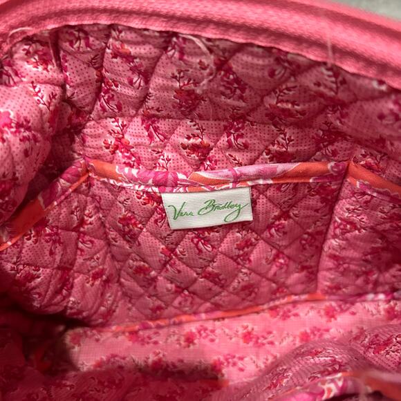Vera Bradley Quilted Cotton Pink Floral Zip Tote Bag barbiecore - Picture 4 of 4